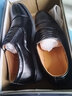 阿猫顿三接头皮鞋低帮皮鞋正装皮鞋男士假系带休闲网三尖头皮鞋男鞋商务 套脚标准码 39 实拍图