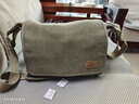 马田休闲低调相机包复古文艺单肩摄影包大容量帆布专业尼康佳能单反包小索尼微单防水便携男女斜跨背包 休闲绿（中号） 实拍图