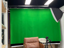 轻装时代加厚无纺摄影布植绒吸光布影楼直播间背景墙摄影棚绿幕静物人像证件拍照抠像布黑绒纯色幕布不反光 绿色 3*2米 实拍图