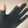 筠尚防晒手套男士夏季薄款冰丝袖户外骑行开车露指手套女士骑车防滑透气触屏半指钓鱼健身漏二指冰袖 男款黑色（漏二指款） 实拍图