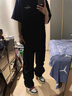 POUM男装春夏季长裤子男潮牌2025新款工装裤男vibe风直筒休闲裤男士 SM-DS19深灰色 L 【105-120斤】 码偏小建议拍大一码 实拍图