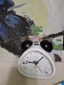 码仕闹钟儿童卡通夜光学生床头钟机械打铃懒人闹钟LT8643黑白熊猫 实拍图