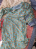 ZXEGI重磅真丝连衣裙杭州高端中年女士夏季新款印花桑蚕丝中长款裙子 天蓝色 XL 晒单实拍图