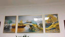 墨派 客厅装饰画现代简约沙发背景墙壁画石来运转三联画福鹿轻奢晶瓷画手工立体镶钻挂画新中式山水画免打孔 前程似锦 小套(左右40x60+中间80x60)晶瓷画 实拍图