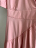 独束大码女装【束型系列】夏日曼波赫本风优雅围裹式修身连衣裙女 柔和桃 3 晒单实拍图