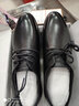 强人3515男鞋英伦商务休闲鞋简约系带男鞋透气男士皮鞋 黑色 42 实拍图