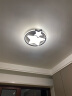 初印象 2022新款北欧风格灯具简约现代主卧室灯个性创意后现代吸顶灯 YM9002-450双星三色LED(黑白) 实拍图