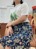 珂妃娅小碎花半身裙女夏季2025新款雪纺裙子高腰a字短裙时尚鱼尾包臀裙 图片色9542 2XL/30码-2尺3 实拍图