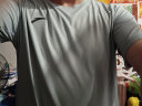 安踏T恤男短袖夏季薄款圆领宽松男装速干透气跑步上衣冰丝手感运动服 -2雾灰绿 XL/180 实拍图