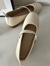 巧丂法式玛丽珍鞋软皮配裙子秋季单鞋女粗跟软底舒适温柔晚晚鞋奶奶鞋 复古法式单鞋米白色【36码】 实拍图