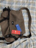 回力斜挎包男单肩包复古休闲包大容量邮差包纯色简约百搭大学生上课包 灰色+灰色青蛙挂件 实拍图