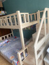十亿客 儿童上下床实木床两层床高低床松木床上下铺多功能床无漆 梯柜上110下130+抽屉书架+床垫 实拍图