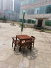 喵喵藤 碳化防腐木户外桌椅组合庭院花园实木喝茶桌椅室外阳台休闲桌椅 1方桌4椅（80*80方桌） 实拍图