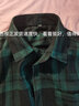 啄木鸟长袖衬衫男春秋季外套男士休闲上衣服男装青年潮流百搭格子衬衣男 CS1919墨绿格 2XL 实拍图