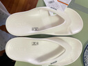 crocs卡骆驰贝雅卡骆班运动拖鞋男鞋女鞋居家夹脚平底人字拖鞋|205393 白/深蓝-126 39 (240mm) 实拍图