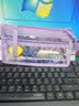 西语三层大容量透明笔袋ins日系初中生女孩简约铅笔盒文具盒防水收纳包高颜值小学高中生考试专用 3层大容量-丁香紫 实拍图