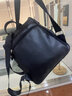 金狐狸（FOXER）头层牛皮双肩包包女士2023新款时尚休闲大容量多功能防盗背包潮 黑色 实拍图