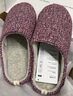 内泊【超舒服】乳胶棉拖鞋女冬季男士室内家居鞋软底防滑小香风紫40 实拍图