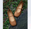 百思图（BASTO）24春商场新款法式羊皮玛丽珍小皮鞋晚风平底女单鞋TP426AQ4 棕色 36 晒单实拍图
