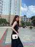 黛妃丹顿（DAFEI DENTON）轻奢侈品牌包包女包2025新款真皮女士斜挎包520情人节礼物送女友 米白色 礼盒装(送礼佳品) 实拍图