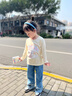 真维斯（Jeanswest）儿童长袖t恤纯棉女童春秋中大童秋装打底衫宽松可爱上衣女孩童装 粉 粉粉独角 120 cm 实拍图