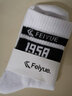 飞跃（Feiyue）运动袜子男女中筒棉袜子潮袜子（1958/1959随机发货） 白色黑条 女款 实拍图