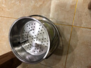 雅达佳 不锈钢茶水桶茶渣桶排水桶茶桶茶叶垃圾桶功夫茶具配件接水废水 茶水桶小号没盖+铜头排水球 实拍图
