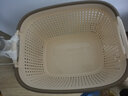 今皓仿藤编镂空收纳筐零食收纳盒 厨房手提塑料篮子桌面长方形收纳篮 大号 实拍图