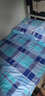 柳伊（Liuei） 纯棉床单宿舍单人床被单单件大学男寝室学生上下铺学校全棉褥单 蓝绿格斜纹 床单120x220+枕套48x74 实拍图