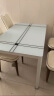 凡社餐桌椅组合 钢化玻璃现代简约小户型4人饭桌 家用餐厅桌子 实拍图