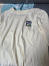 班尼路（Baleno）纯棉T恤男长袖春秋季浅米色内搭上衣舒适简约oversize情侣体恤衫 实拍图