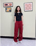 阿迪达斯 （adidas）三叶草T恤女装 2025夏季新款百搭运动休闲短款短袖T恤 JC8703 JC8703 L 实拍图