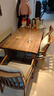 木洛华日式全实木餐桌白蜡木原木北欧长方形大板桌餐书桌一体客厅工作台 1.6米实木餐桌+4张西雅图椅子 实拍图