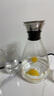 NAPPA 手工雕刻 凉水壶冷水壶玻璃水壶双层水杯茶杯饮料杯子咖啡杯套装 【透明】锥形壶 单壶 1400ml 实拍图