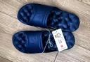 BAIHOU白猴侧漏水防滑按摩镂空男女情侣学生浴室洞洞凉拖鞋 深蓝44-45 实拍图