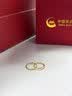 中国黄金（CHINA GOLD）黄金耳环女足金时尚素圈养耳洞耳饰七夕情人节生日礼物送女友 足金耳环【一对】约0.65g【品牌礼盒】 实拍图