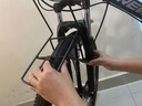 迪路仕（DEROACE）防盗自行车车篮子便携前车筐旅行车电动车山地车筐菜篮防水挂车篮 车篮+山地车前置配件-黑红 实拍图