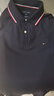 TOMMY HILFIGER25秋冬新款男装透气珠地网眼休闲通勤短袖T恤镶边翻领POLO衫 【合身款】午夜深蓝CHS L 实拍图