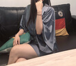 觅丝（Agentmuse）睡衣女两件套仿真丝绸缎性感睡袍吊带睡裙家居服209T 高级灰 M 实拍图