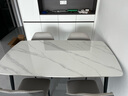 京释（JINGSHI）餐桌 岩板餐桌椅组合意式轻奢现代简约家用饭桌餐厅家具 羊脂白玉亮光【蝴蝶椅】 1.6m 四椅【桌架升级款】 实拍图