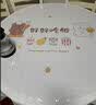 圆桌桌布防水防油防烫免洗餐桌布酒店圆形桌垫盖布PVC圆桌布台布 好好吃饭 直径130cm-圆桌布 实拍图