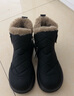 百丽踏保暖雪地靴女款2025新款冬季加绒加厚防滑防水雪地棉女冬棉鞋短靴 黑色 39 实拍图