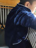南极人儿童睡衣男童家居服套装秋冬法兰绒保暖中大童睡衣 藏蓝净色 150 实拍图