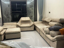 冬梵新款猫抓布艺沙发北欧客厅小户型沙发现代简约乳胶直排三人位组合 （4.1米）五位+贵妃榻+脚踏+单位 【新升级加厚猫抓皮】乳胶款 实拍图