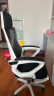 VWINPER 电脑椅家用人体工学椅子办公椅学生学习椅写字书房电竞游戏躺椅 白框黑网+脚托 实拍图