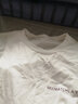 米度丽哺乳衣上衣外出产后喂奶衣打底衫夏季宽松短袖t恤孕妇装夏装6916 米白 M码（建议80-110斤左右） 实拍图