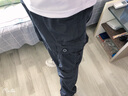 邦帅迈秋冬工装裤男长裤春秋季青年多口袋休闲裤男宽松大码直筒裤子 灰色  薄款 XL（34-36） 实拍图