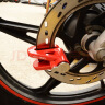 玥玛750E-7655 自行车锁摩托车锁电动车锁碟刹锁防盗锁带锁架 红色 实拍图