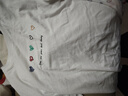 betu百图女装新疆棉印花长袖T恤女假两件网纱袖春夏新款上衣潮2103T62 白色 S S 实拍图