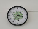 摩门（Momen）挂钟 创意客厅12英寸金属挂钟挂表清新绿树插画现代家居装饰圆形石英钟HH0016黑色 实拍图